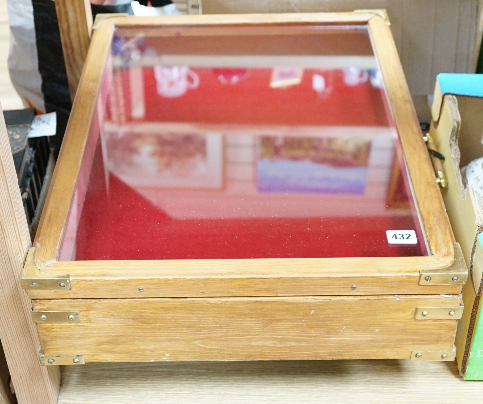 Two travelling display cases